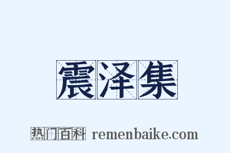 震泽集是什么意思的图片